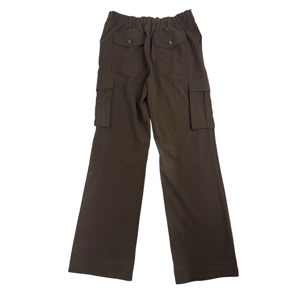 Love Tree Brown Wide Leg Cargo Pants High Rise Utility Stretch Women Large - Picture 4 of 8